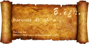 Barcsai Ádám névjegykártya
